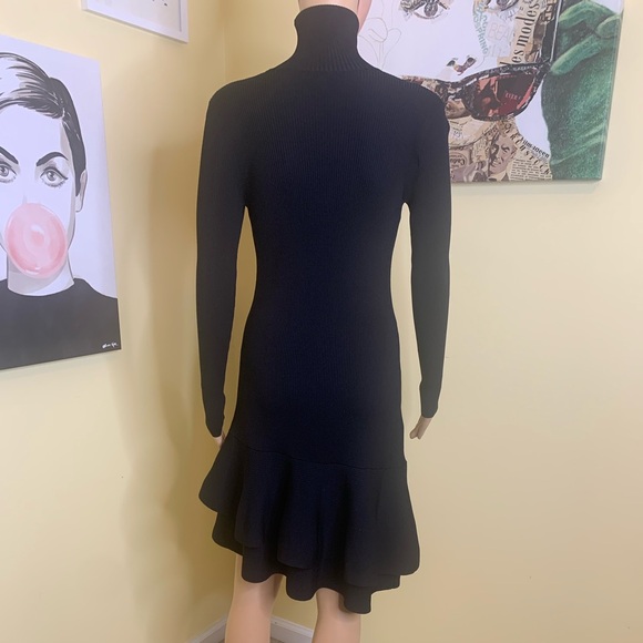 💫HP‼️💫 NWOT REISS Finn Turtleneck Ribbed Knit Dress in Black, Size Medium - Picture 10 of 11